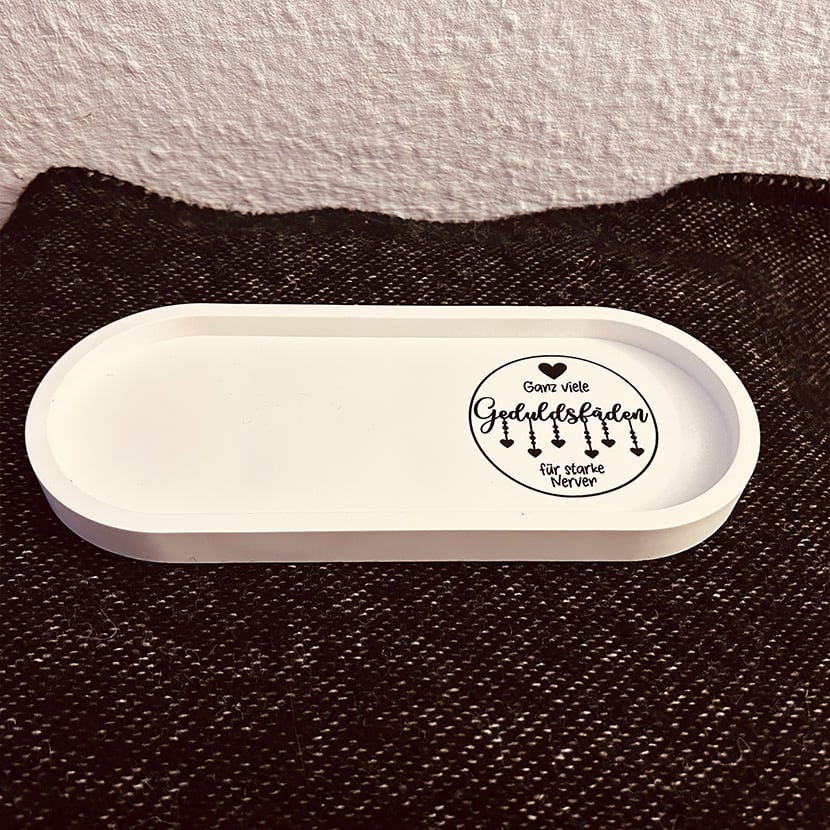 Jedes Set ein Unikat: Herz aus Gießkeramik mit Trockenblumen – Bild 4