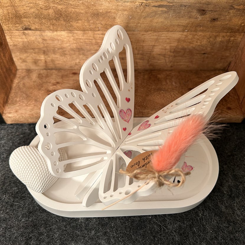 Jedes Set ein Unikat: märchenhafter Schmetterling aus Gießkeramik – Bild 2