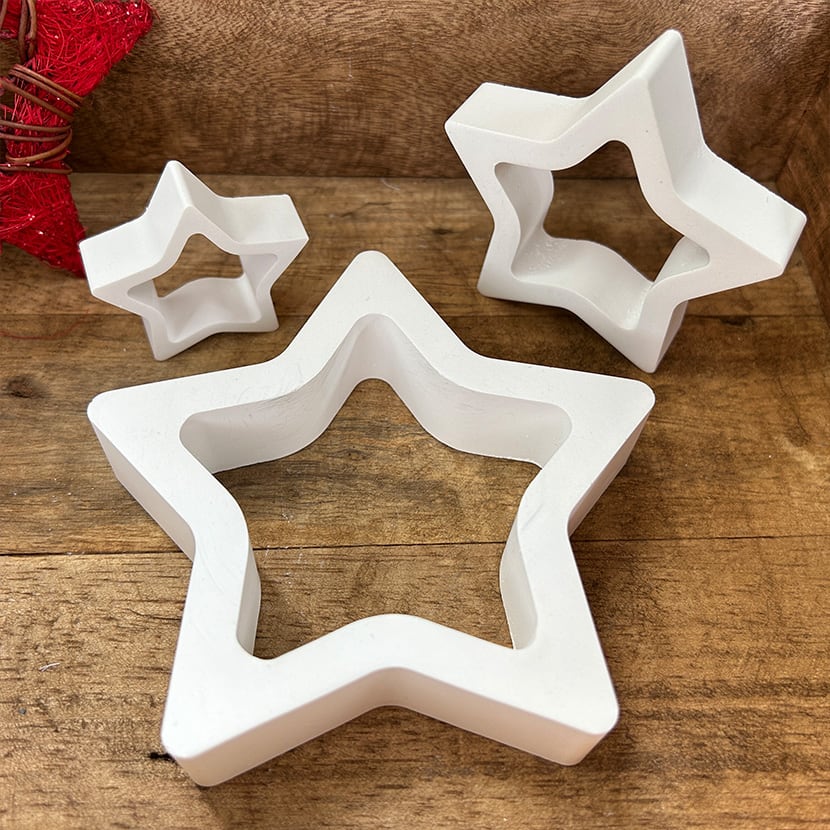 Deko-Sterne 3er Set in Weiß