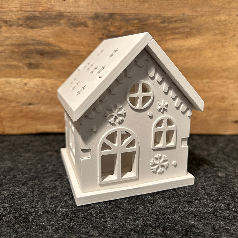 Winterliches Häuschen aus Gießkeramik – Bild 6