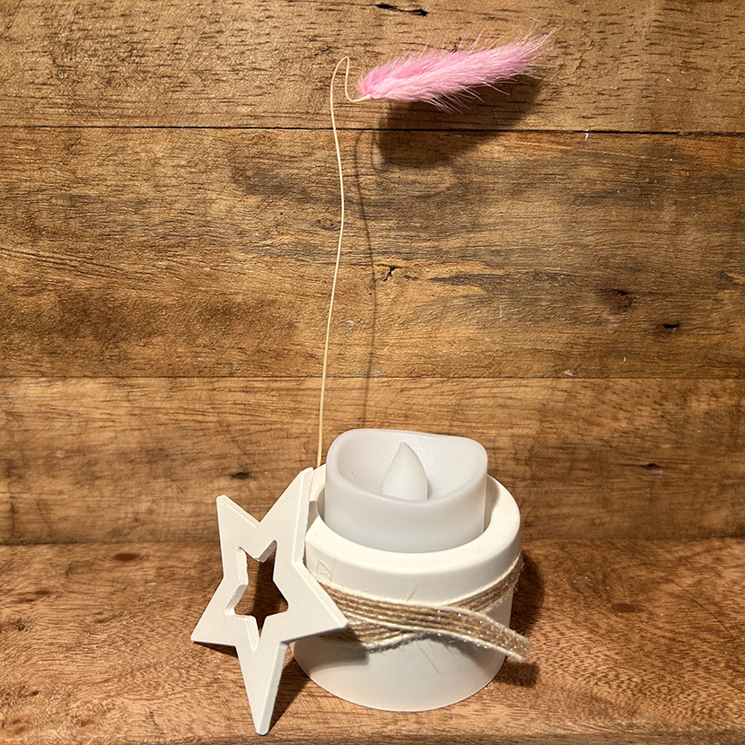 Winterliches Häuschen aus Gießkeramik – Bild 3