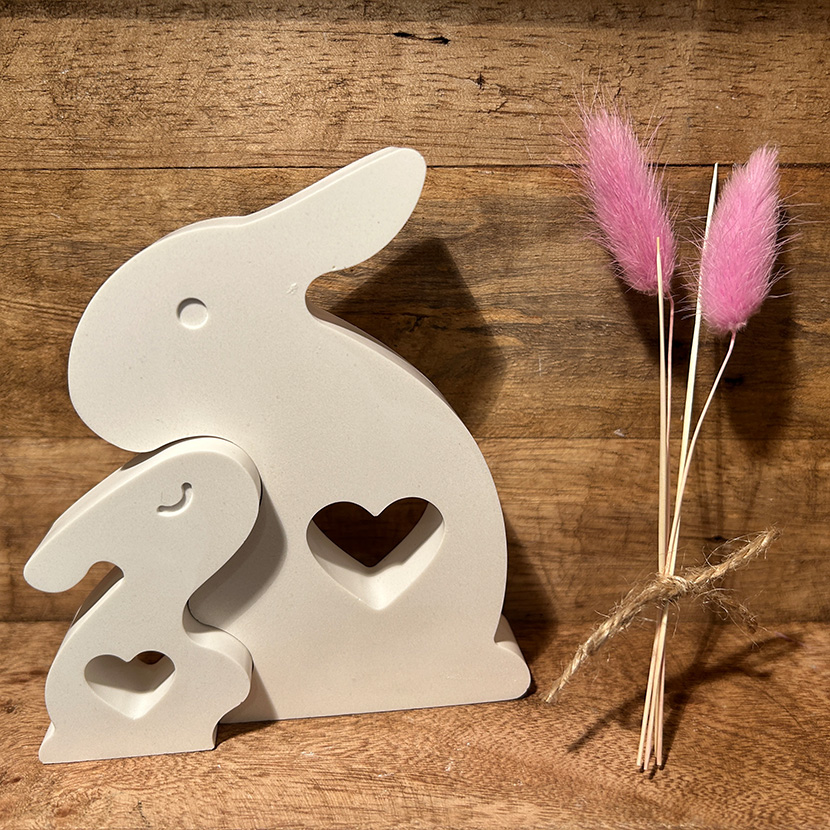 Hasenpaar Mutter und Kind – Bild 2