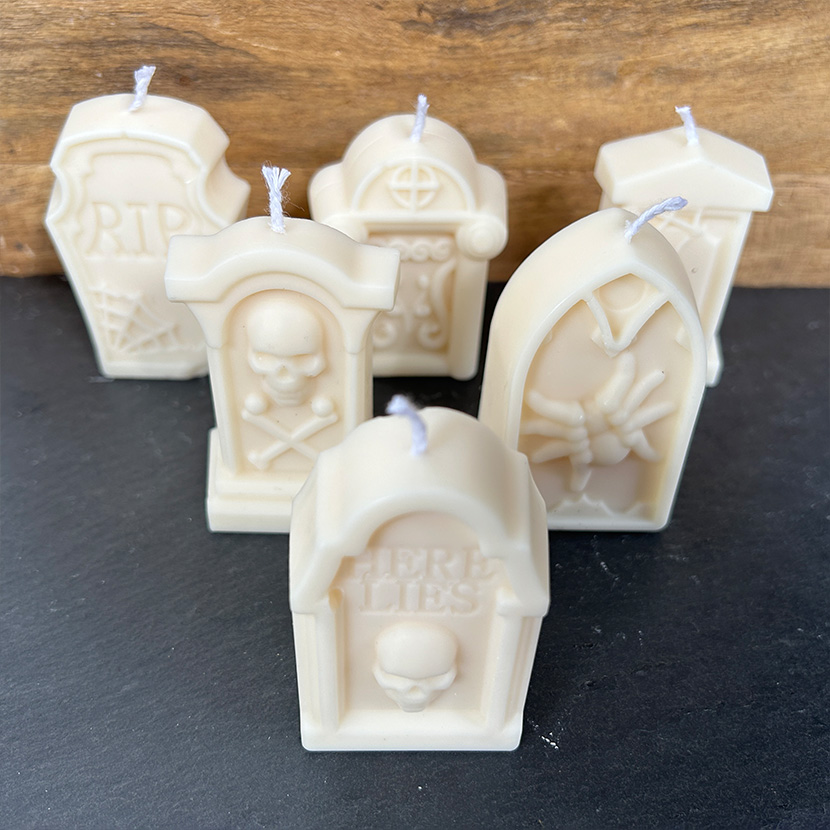 Grabsteinset aus Wachs