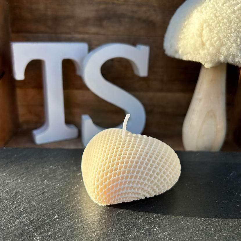 Set Herzkerzen geflochten in zwei Größen – Bild 2