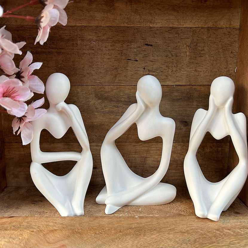 Filigrane Denkerfiguren im 3er Set