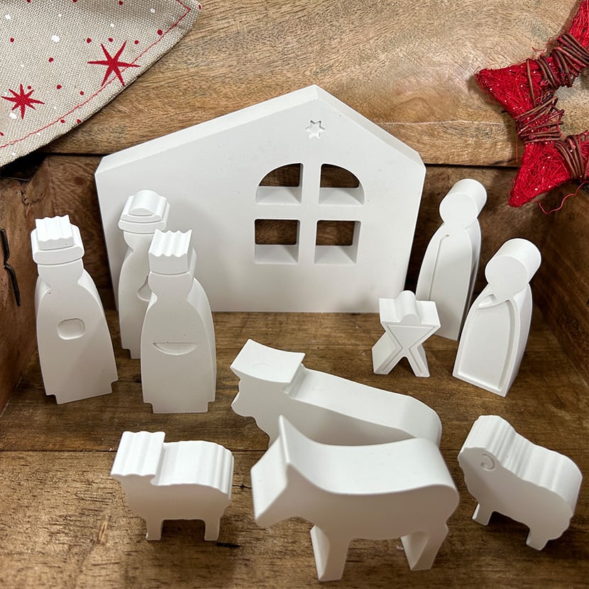 Krippe mit Einzelmotiven