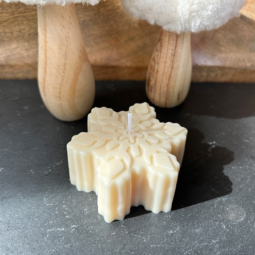 Schneeflocken-Kerze einzeln oder im Set – Bild 3