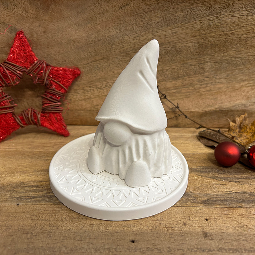 Wichtel auf Mandala-Untersetzer