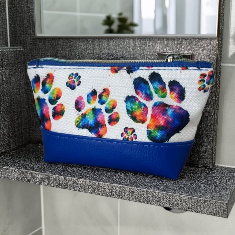 Kosmetiktasche Pfötchen Design in 4 Varianten