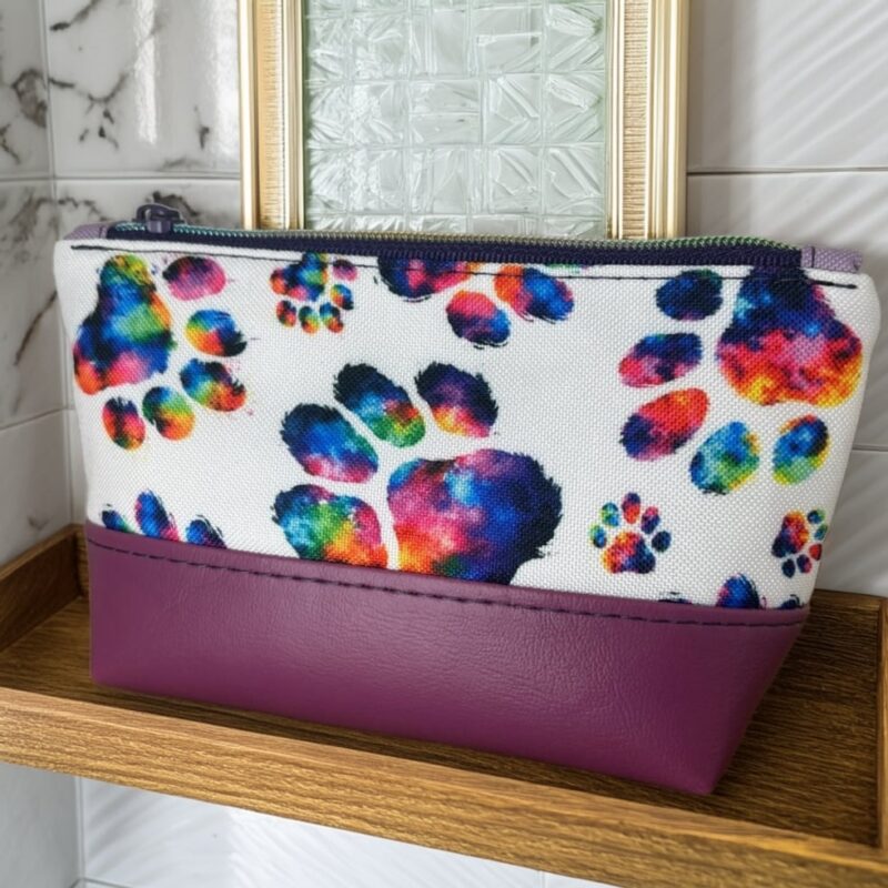 Kosmetiktasche Pfötchen Design in 4 Varianten – Bild 4