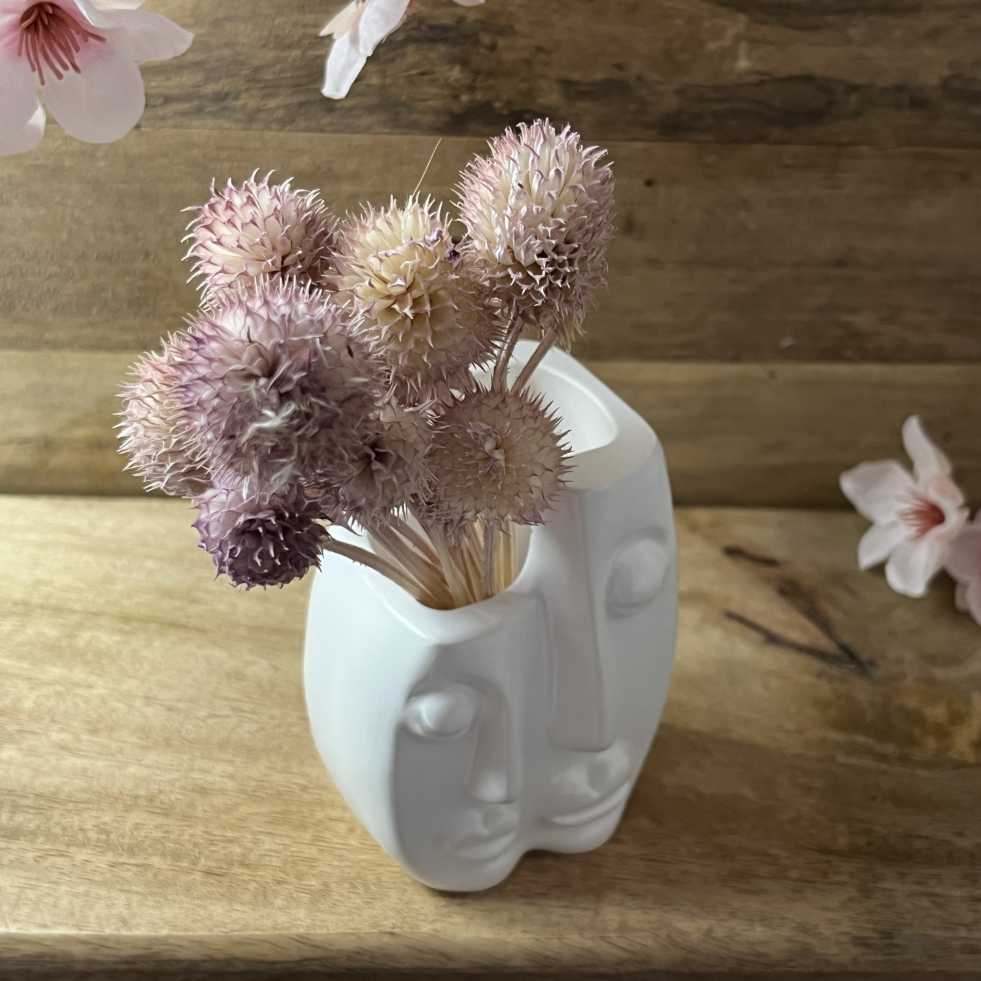 Keramikkunst aus Gießkeramik, handgefertigt in Solingen (Art.TSK-0092-ART-DEKO-VASE-GESICHTER-BUNDLE)